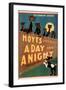 "A Day and a Night" Cats and Dogs Musical Poster-Lantern Press-Framed Art Print