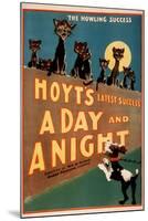 "A Day and a Night" Cats and Dogs Musical Poster-Lantern Press-Mounted Art Print