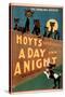 "A Day and a Night" Cats and Dogs Musical Poster-Lantern Press-Stretched Canvas