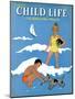 A Day at the Beach - Child Life, August 1939-Harold Carroll-Mounted Giclee Print