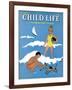 A Day at the Beach - Child Life, August 1939-Harold Carroll-Framed Giclee Print