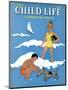 A Day at the Beach - Child Life, August 1939-Harold Carroll-Mounted Giclee Print