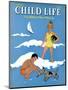 A Day at the Beach - Child Life, August 1939-Harold Carroll-Mounted Premium Giclee Print