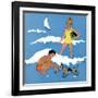 A Day at the Beach - Child Life, August 1939-Harold Carroll-Framed Giclee Print