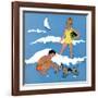 A Day at the Beach - Child Life, August 1939-Harold Carroll-Framed Giclee Print