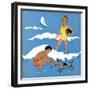 A Day at the Beach - Child Life, August 1939-Harold Carroll-Framed Giclee Print