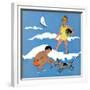 A Day at the Beach - Child Life, August 1939-Harold Carroll-Framed Giclee Print