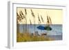 A Day at the Beach Is Seen Through the Sea Oats, West Coast, Florida-Sheila Haddad-Framed Photographic Print