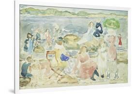 A Day at the Beach-Maurice Brazil Prendergast-Framed Giclee Print