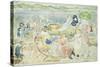 A Day at the Beach-Maurice Brazil Prendergast-Stretched Canvas