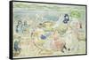 A Day at the Beach-Maurice Brazil Prendergast-Framed Stretched Canvas