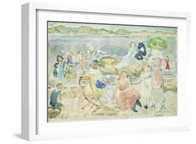 A Day at the Beach-Maurice Brazil Prendergast-Framed Giclee Print