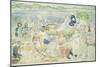 A Day at the Beach-Maurice Brazil Prendergast-Mounted Giclee Print