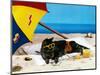 A Day at the Beach-null-Mounted Giclee Print