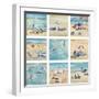 A Day at the Beach-Adolf Llovera-Framed Art Print