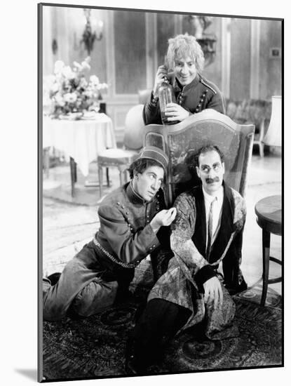 A Day at the Races, Chico Marx, Harpo Marx, Groucho Marx, 1937-null-Mounted Photo