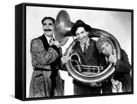 A Day at the Races, Groucho Marx, Chico Marx, Harpo Marx, 1937-null-Framed Stretched Canvas