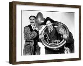 A Day at the Races, Groucho Marx, Chico Marx, Harpo Marx, 1937-null-Framed Photo