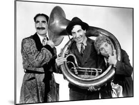 A Day at the Races, Groucho Marx, Chico Marx, Harpo Marx, 1937-null-Mounted Photo