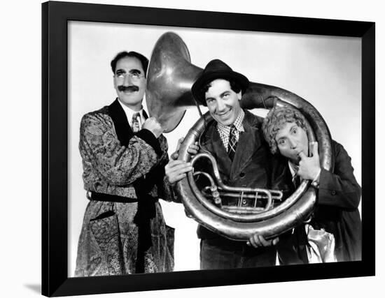 A Day at the Races, Groucho Marx, Chico Marx, Harpo Marx, 1937-null-Framed Photo