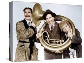 A Day at the Races, Groucho Marx, Chico Marx, Harpo Marx, 1937-null-Stretched Canvas