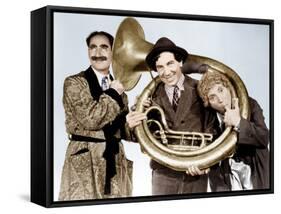 A Day at the Races, Groucho Marx, Chico Marx, Harpo Marx, 1937-null-Framed Stretched Canvas