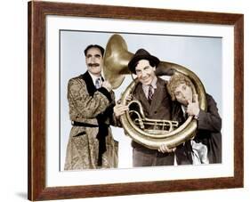 A Day at the Races, Groucho Marx, Chico Marx, Harpo Marx, 1937-null-Framed Photo