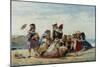 A Day at the Seaside-Timoleon Lobrichon-Mounted Giclee Print