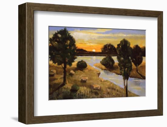 A Day Ending at the Lake-Judith D'Agostino-Framed Art Print