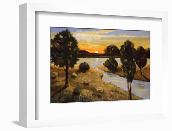 A Day Ending at the Lake-Judith D'Agostino-Framed Art Print