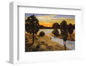 A Day Ending at the Lake-Judith D'Agostino-Framed Art Print