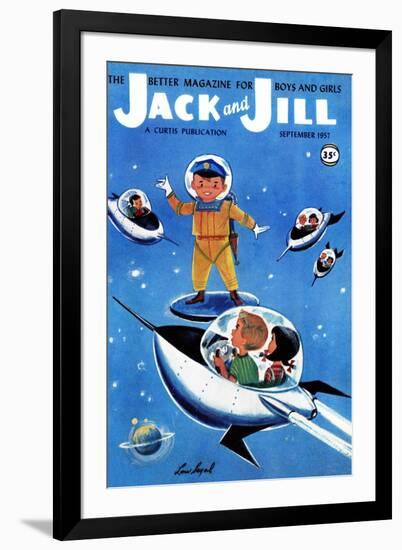 A Day in Outerspace - Jack and Jill, September 1957-Lou Segal-Framed Giclee Print