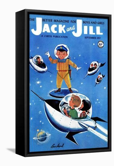 A Day in Outerspace - Jack and Jill, September 1957-Lou Segal-Framed Stretched Canvas