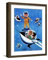 A Day in Outerspace - Jack and Jill, September 1957-Lou Segal-Framed Giclee Print