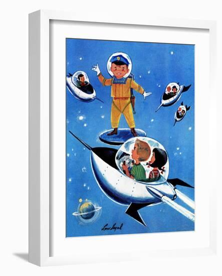 A Day in Outerspace - Jack and Jill, September 1957-Lou Segal-Framed Giclee Print