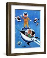 A Day in Outerspace - Jack and Jill, September 1957-Lou Segal-Framed Giclee Print