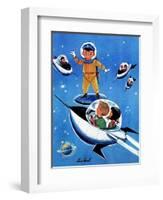 A Day in Outerspace - Jack and Jill, September 1957-Lou Segal-Framed Giclee Print