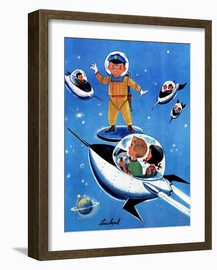 A Day in Outerspace - Jack & Jill-Lou Segal-Framed Premium Giclee Print