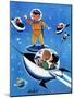 A Day in Outerspace - Jack & Jill-Lou Segal-Mounted Premium Giclee Print