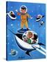 A Day in Outerspace - Jack & Jill-Lou Segal-Stretched Canvas