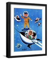 A Day in Outerspace - Jack & Jill-Lou Segal-Framed Giclee Print