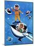 A Day in Outerspace - Jack & Jill-Lou Segal-Mounted Giclee Print