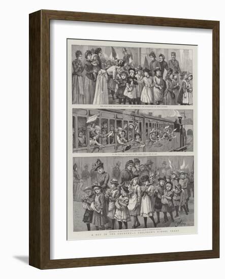 A Day in the Country, a Children's School Treat-null-Framed Giclee Print