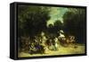 A Day in the Park-Auguste Molins-Framed Stretched Canvas