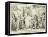 A Day of Fashion, In the Morning Drop in at Christie'S-George Cruikshank-Framed Stretched Canvas