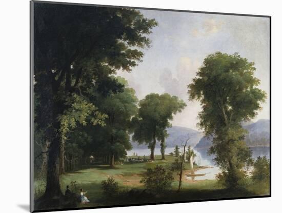 A Day on the Hudson (A Day in the Woods)-Thomas Birch-Mounted Giclee Print