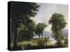 A Day on the Hudson (A Day in the Woods)-Thomas Birch-Stretched Canvas