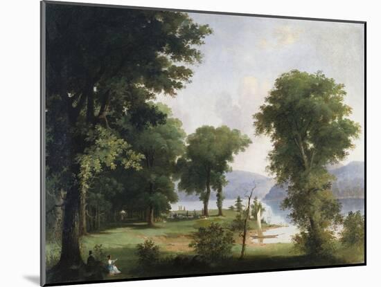 A Day on the Hudson-George Henry Durrie-Mounted Giclee Print