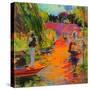 A Day on the River Cam-Peter Graham-Stretched Canvas