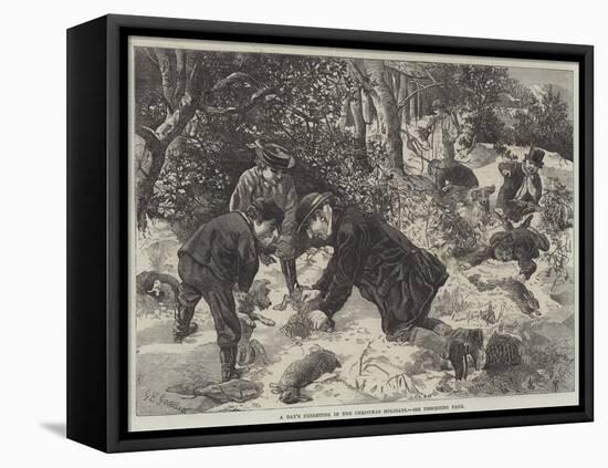 A Day's Ferreting in the Christmas Holidays-George Bouverie Goddard-Framed Stretched Canvas